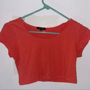 Coral Pink Crop Top